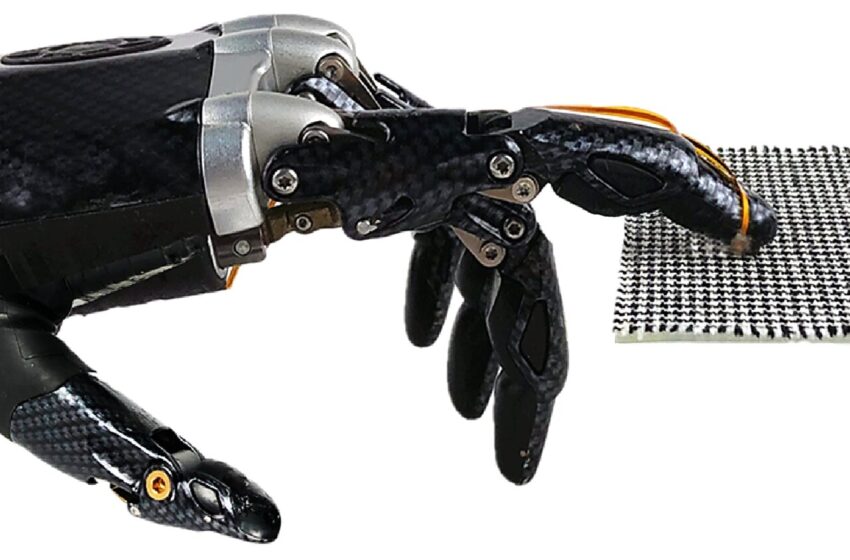  Capteur artificiel semblable à une empreinte digitale humaine, capable de reconnaître les fines textures des tissus