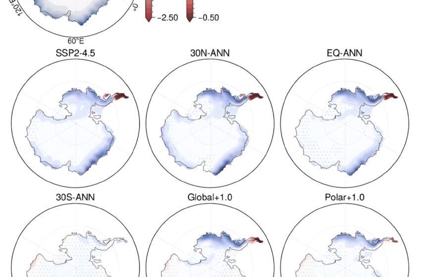  L’ingénierie climatique pourrait ralentir la fonte des glaces en Antarctique, selon une étude