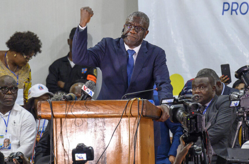  Mukwege, lauréat du prix Nobel de la RDC, organise un rassemblement présidentiel dans sa ville natale