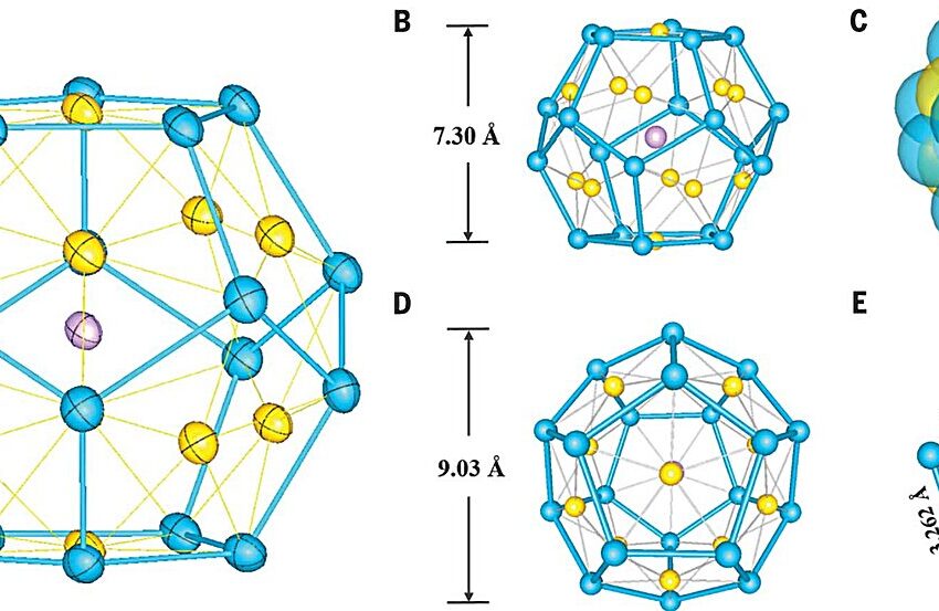  Une molécule de type fullerène composée entièrement d’atomes métalliques