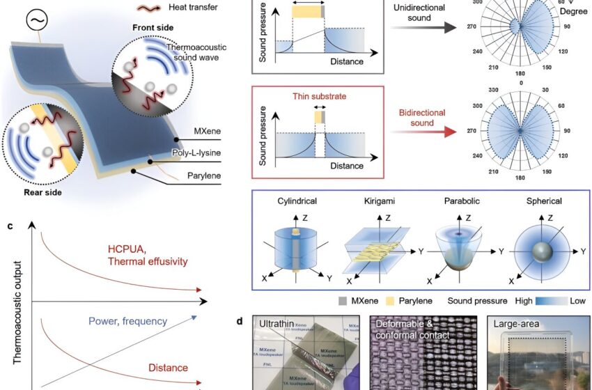  Une étude dévoile des haut-parleurs thermoacoustiques à base de MXene à forme configurable avec une directivité sonore réglable