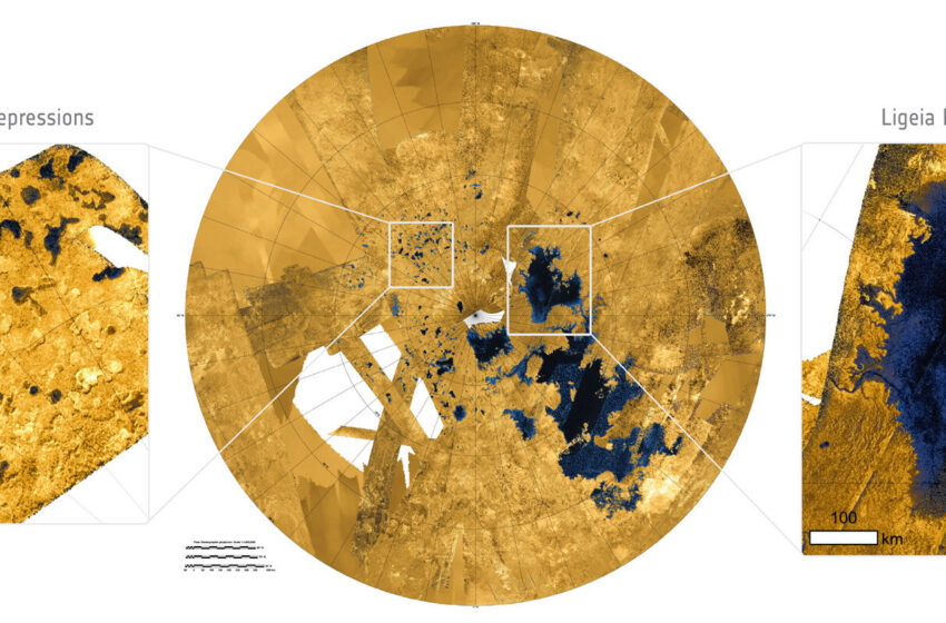  Les « îles magiques » de Titan sont probablement des icebergs d'hydrocarbures en nid d'abeille, selon une étude