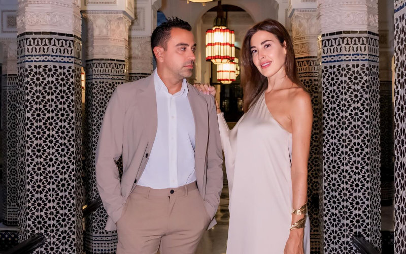  Xavi Hernandez et sa femme à Marrakech