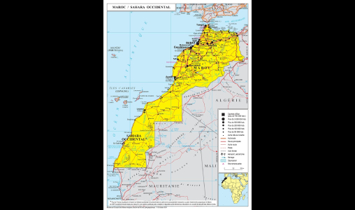  Dans le cadre de l’élan donné par SM le Roi à la cause nationale, la carte officielle du Royaume du Maroc intégrant son Sahara publiée sur le site officiel du Quai d’Orsay