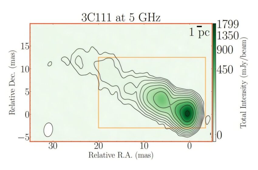  Les observations multi-fréquences explorent Radio Galaxy 3C 111 et son jet