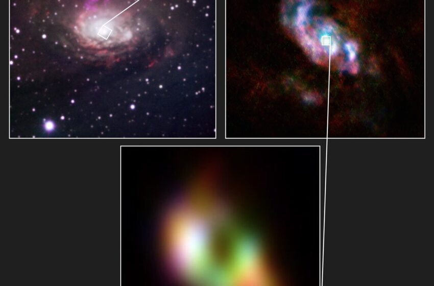  Un trou noir gourmand se nourrit via deux bras en spirale