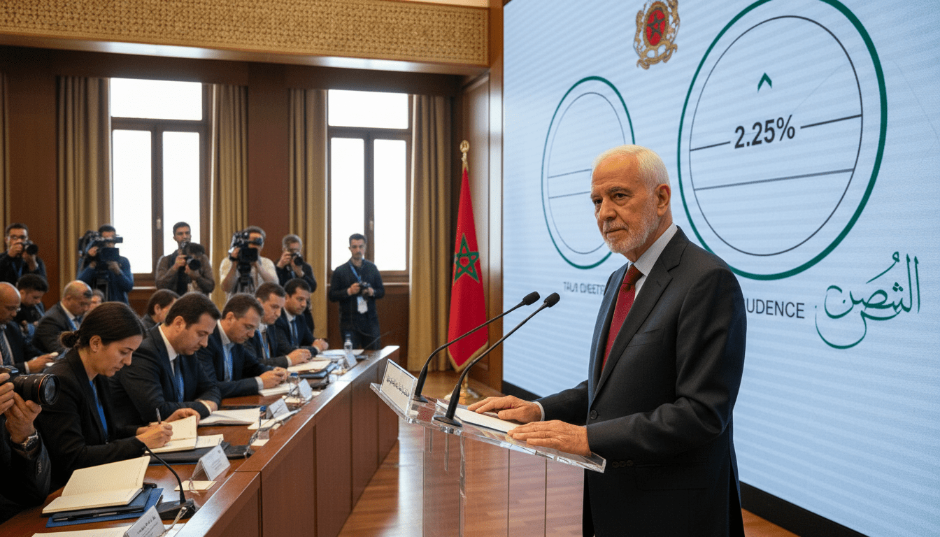 Bank Al-Maghrib maintient le taux directeur à 2,25% et prône la prudence