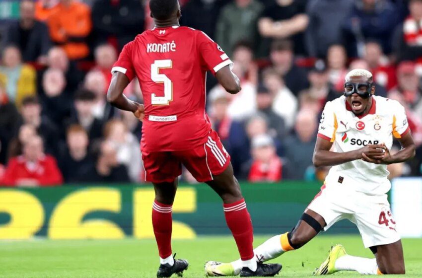  Osimhen a joué à Anfield avec un bras cassé, Galatasaray éliminé par Liverpool