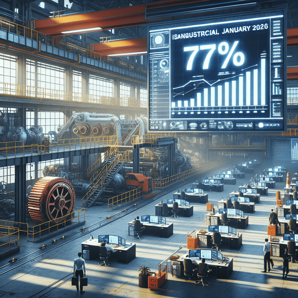Production industrielle en janvier 2026 stagnation, TUC à 77% et ventes en baisse