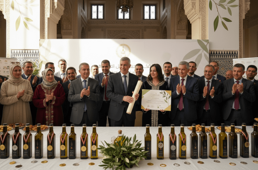  24 huiles d’olive primées au concours national 2025/2026 à Meknès