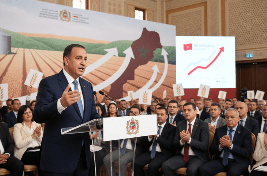  Akhannouch annonce une impulsion à l’investissement et 90 millions de quintaux pour l’agriculture