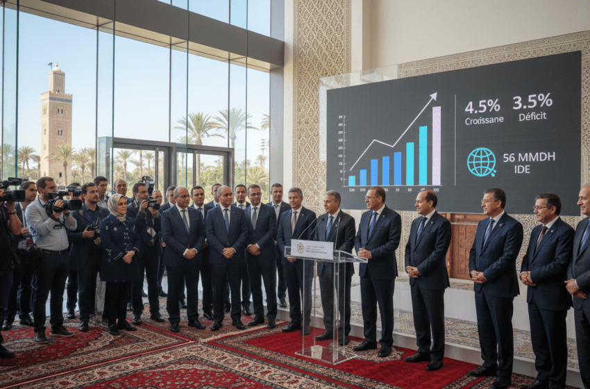  Maroc: bilan gouvernemental, croissance 4,5% déficit ramené à 3,5% et 56 MMDH d’IDE
