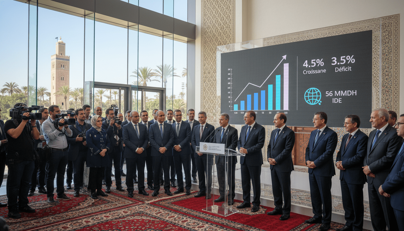 Maroc: bilan gouvernemental, croissance 4,5% déficit ramené à 3,5% et 56 MMDH d'IDE
