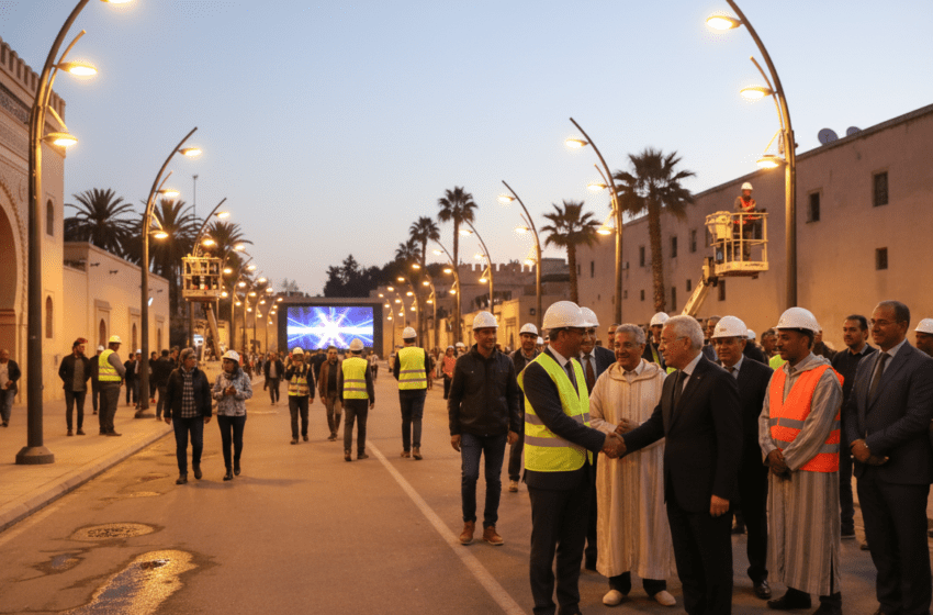  Modernisation de l’éclairage public au Maroc plus d’un milliard de dirhams attribués 2023-2026