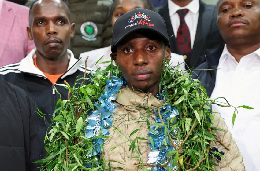  Sabastian Sawe premier marathonien en moins de deux heures acclamé à Nairobi