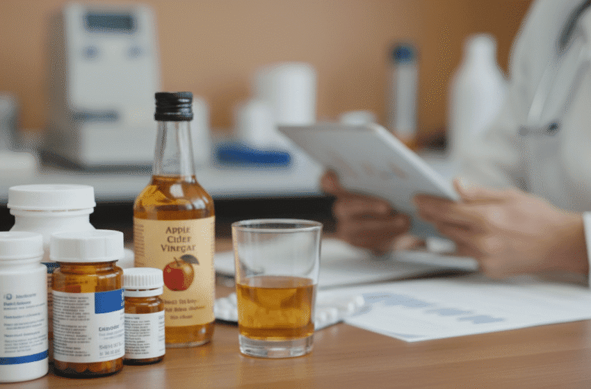  Vinaigre de cidre : interactions avec antidiabétiques, digoxine et diurétiques