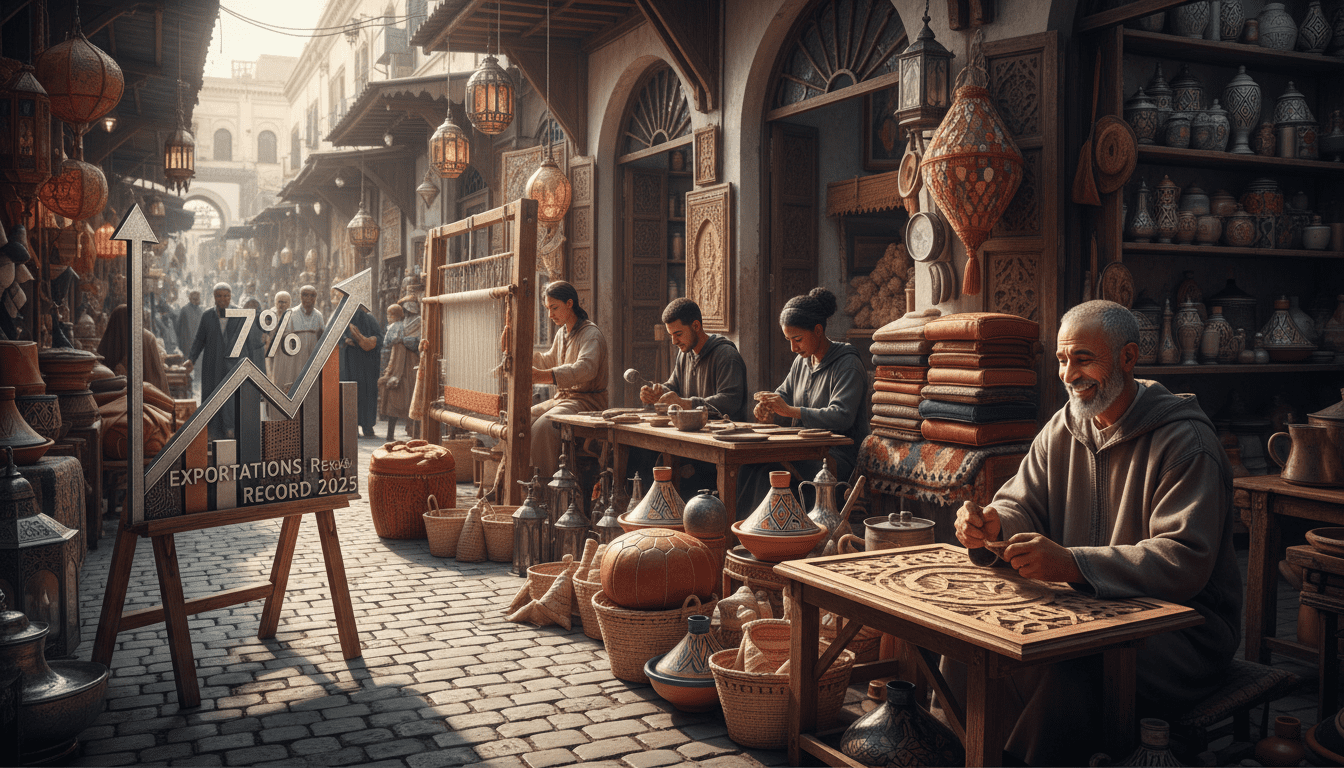 Artisanat marocain, pilier économique à 7 % du PIB et exportations record 2025