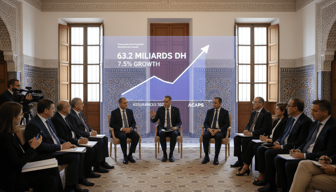 Assurances 2025 : volume direct 63,2 milliards DH et croissance 7,5% selon l'Acaps