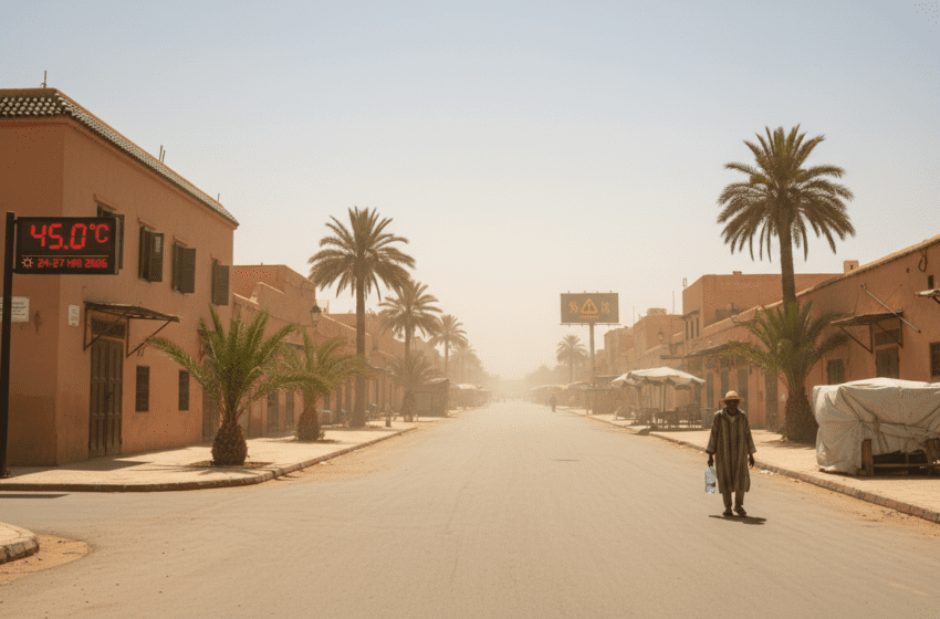  Canicule alerte orange: 42–45°C dans plusieurs provinces du 24 au 27 mai 2026