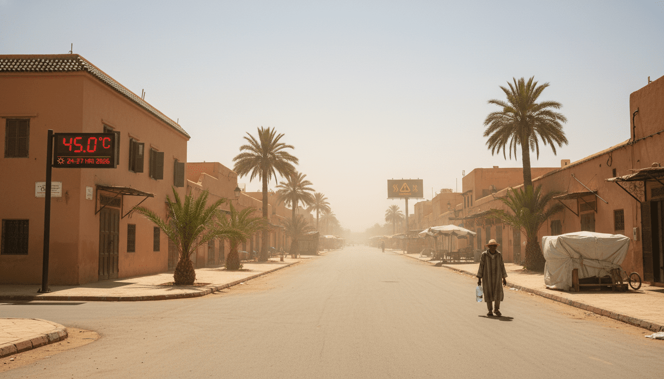 Canicule alerte orange: 42–45°C dans plusieurs provinces du 24 au 27 mai 2026