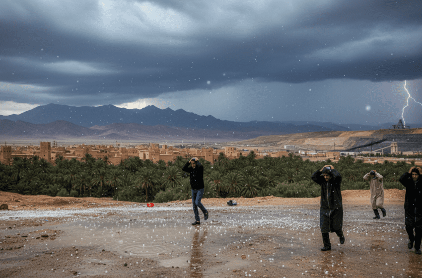  DGM place Figuig et Jerada en vigilance orange pour orages et grêle mercredi