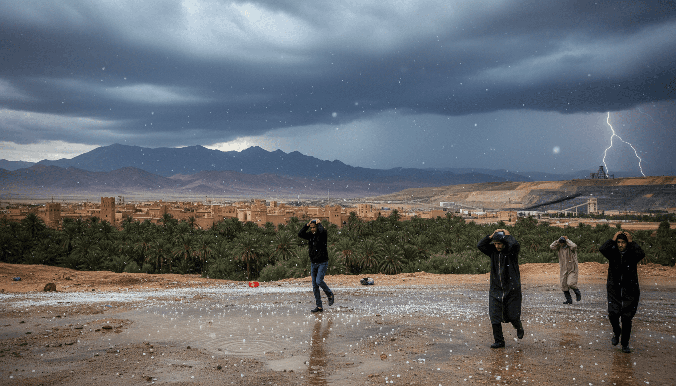 DGM place Figuig et Jerada en vigilance orange pour orages et grêle mercredi
