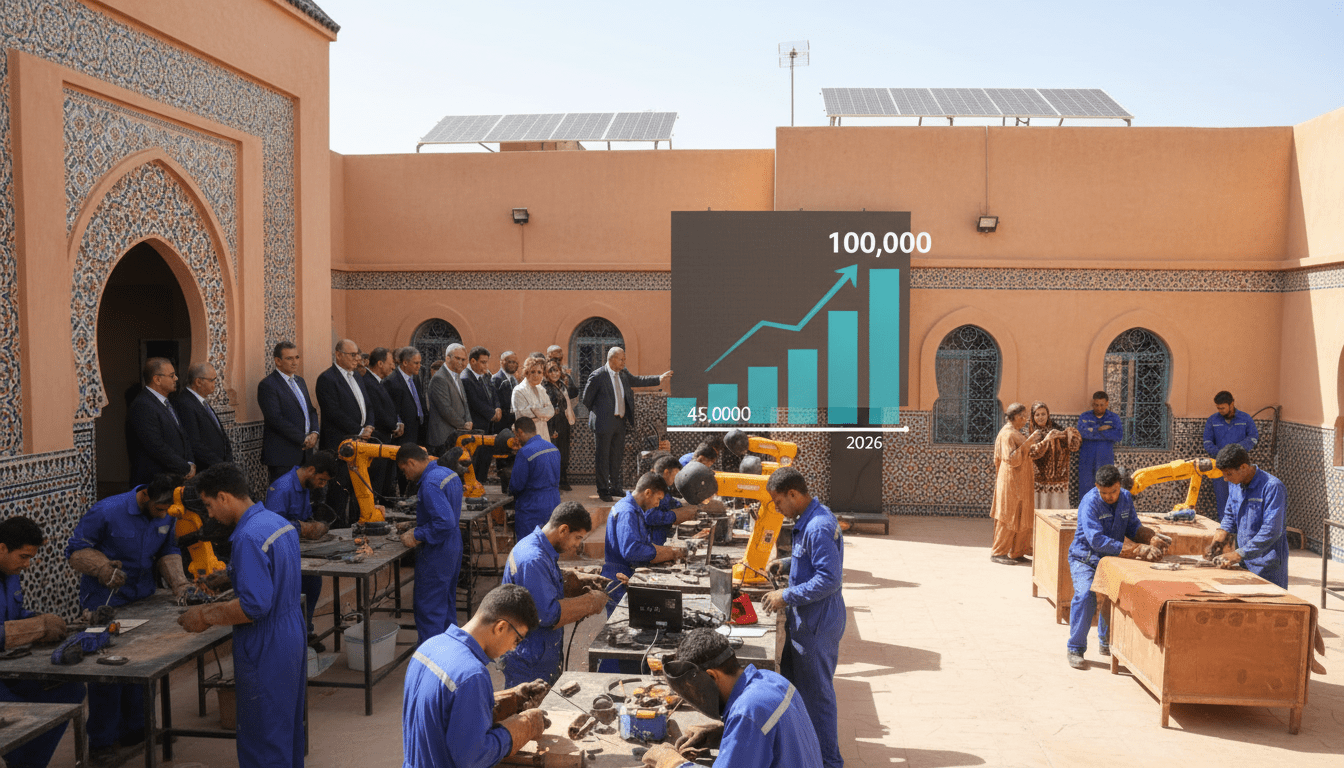 Maroc : 45 000 bénéficiaires de la formation par apprentissage en 2026, objectif 100 000