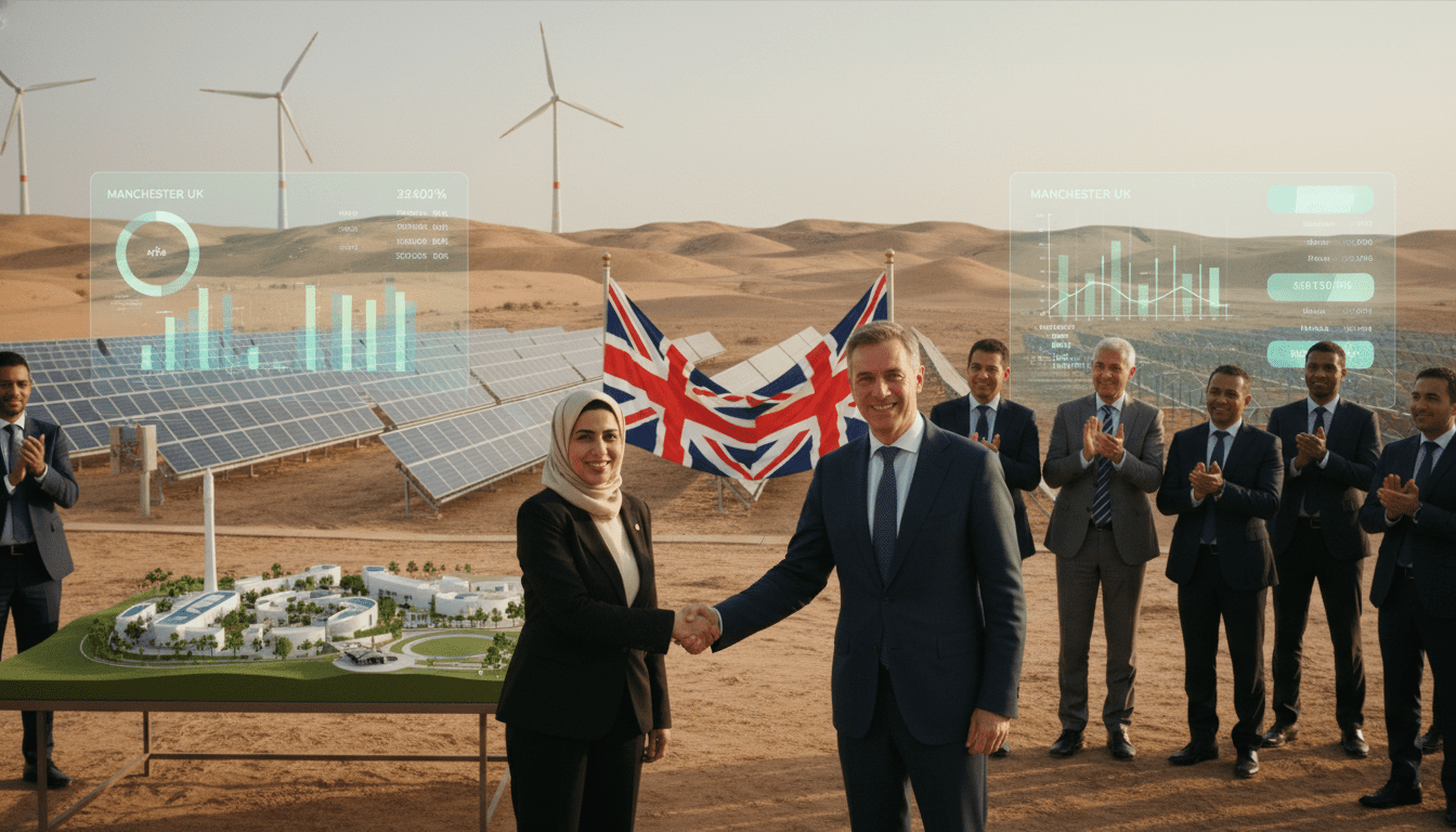 Partenariat stratégique renforcé Maroc‑Royaume‑Uni Manchester ciblée pour investissements en énergies vertes