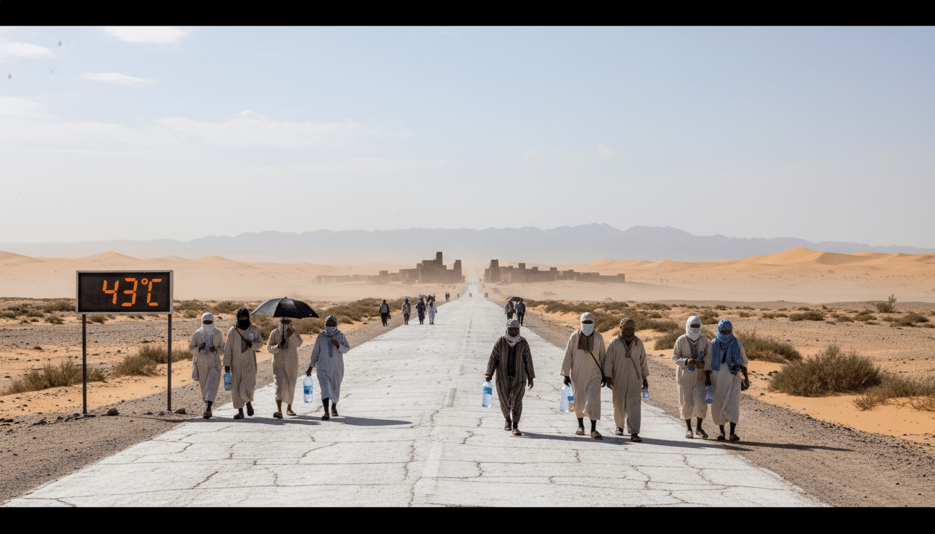 Alerte orange : vague de chaleur 41–44°C attendue dans le Sud‑Est et Sahara marocain