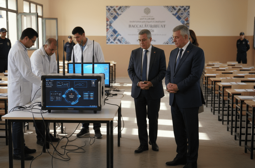 Baccalauréat 2026 Berrada visite Ain Aouda et active un dispositif électronique anti fraude