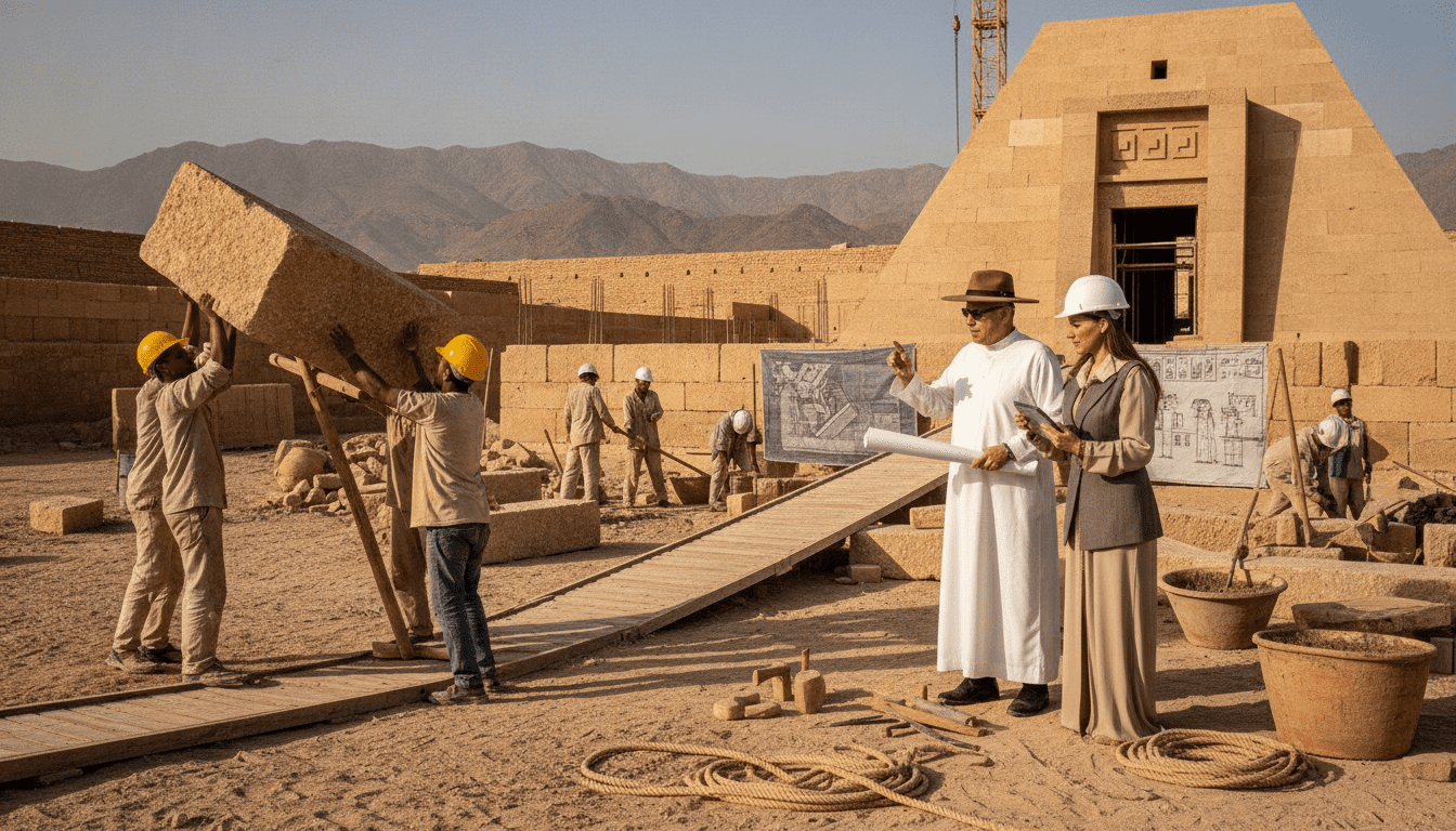 Chronique retour aux techniques des Pharaons sur un chantier moderne