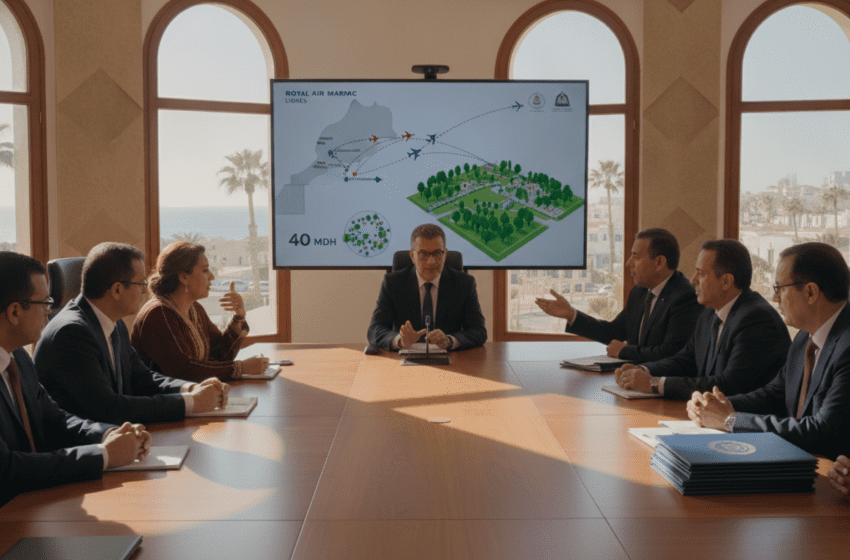  Conseil d’Oued Eddahab approuve lignes Royal Air Maroc et ceinture verte 40 MDH