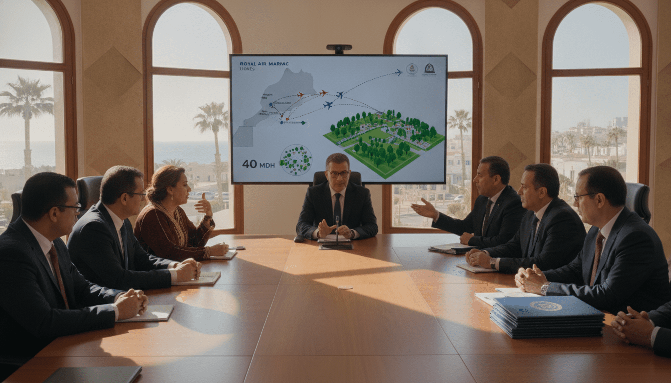 Conseil d’Oued Eddahab approuve lignes Royal Air Maroc et ceinture verte 40 MDH