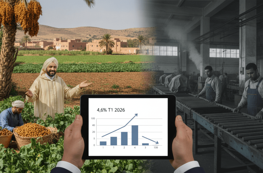  Croissance marocaine 4,6% au T1 2026, agriculture exceptionnelle et industrie affaiblie