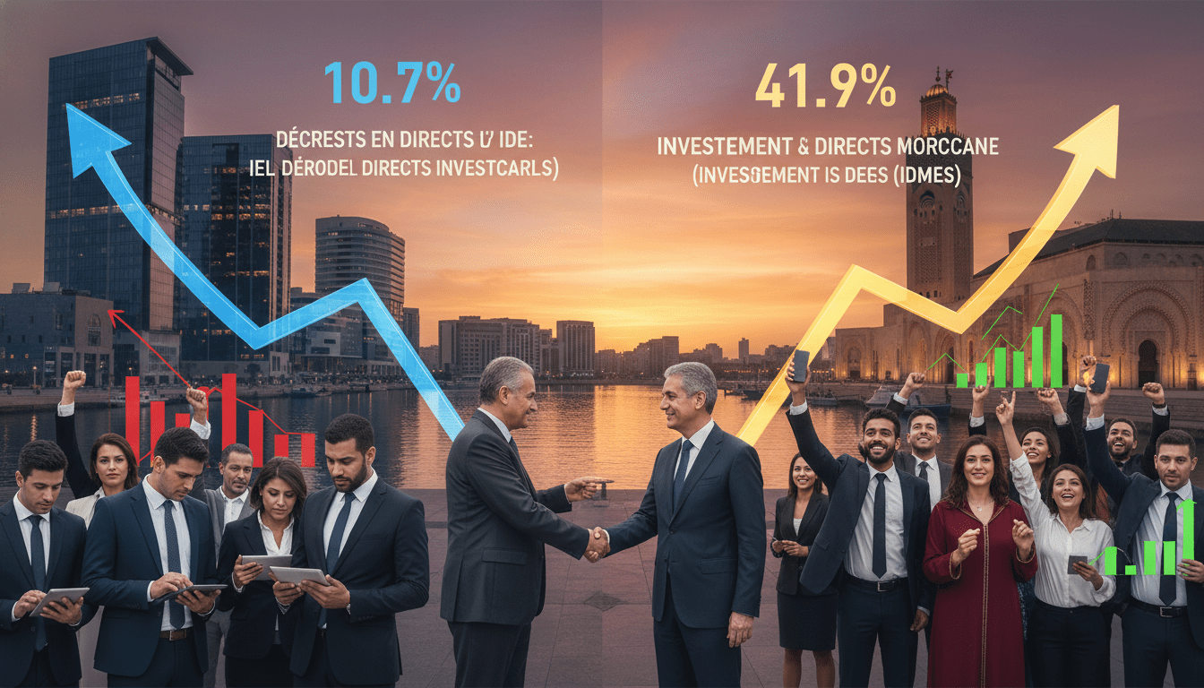 IDE au Maroc reculent 10,1%, IDME progressent 41,9% à fin avril 2026