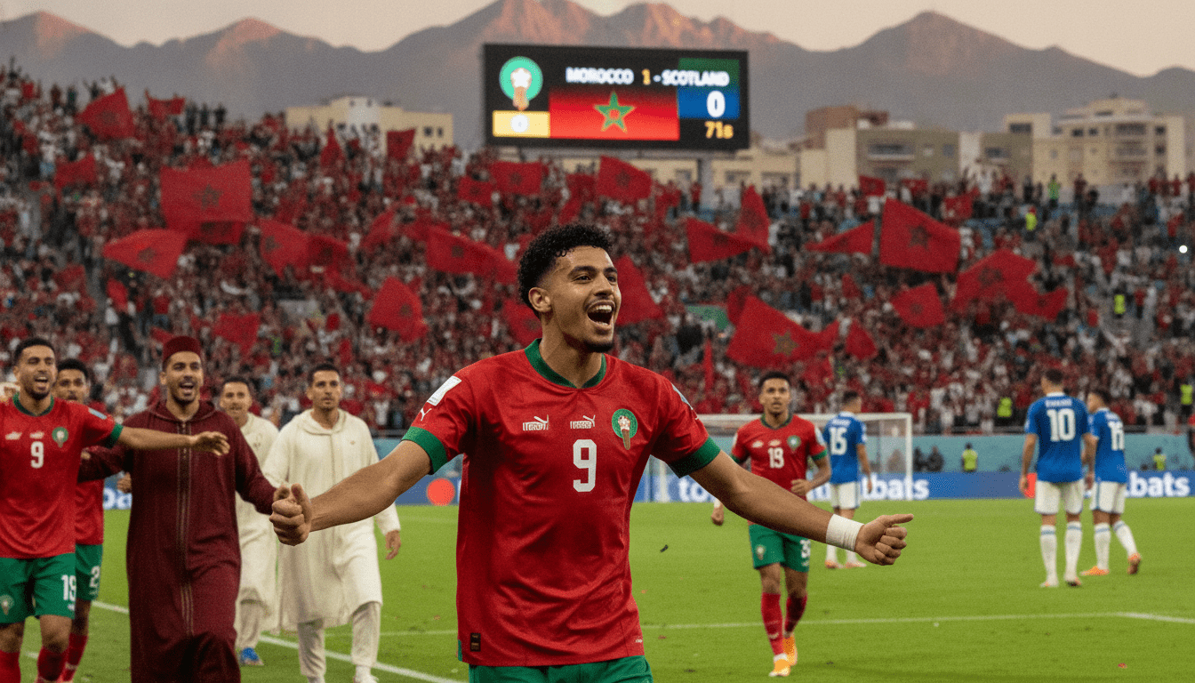 Ismail Saibari marque en 71 secondes au Mondial et le Maroc domine l'Écosse