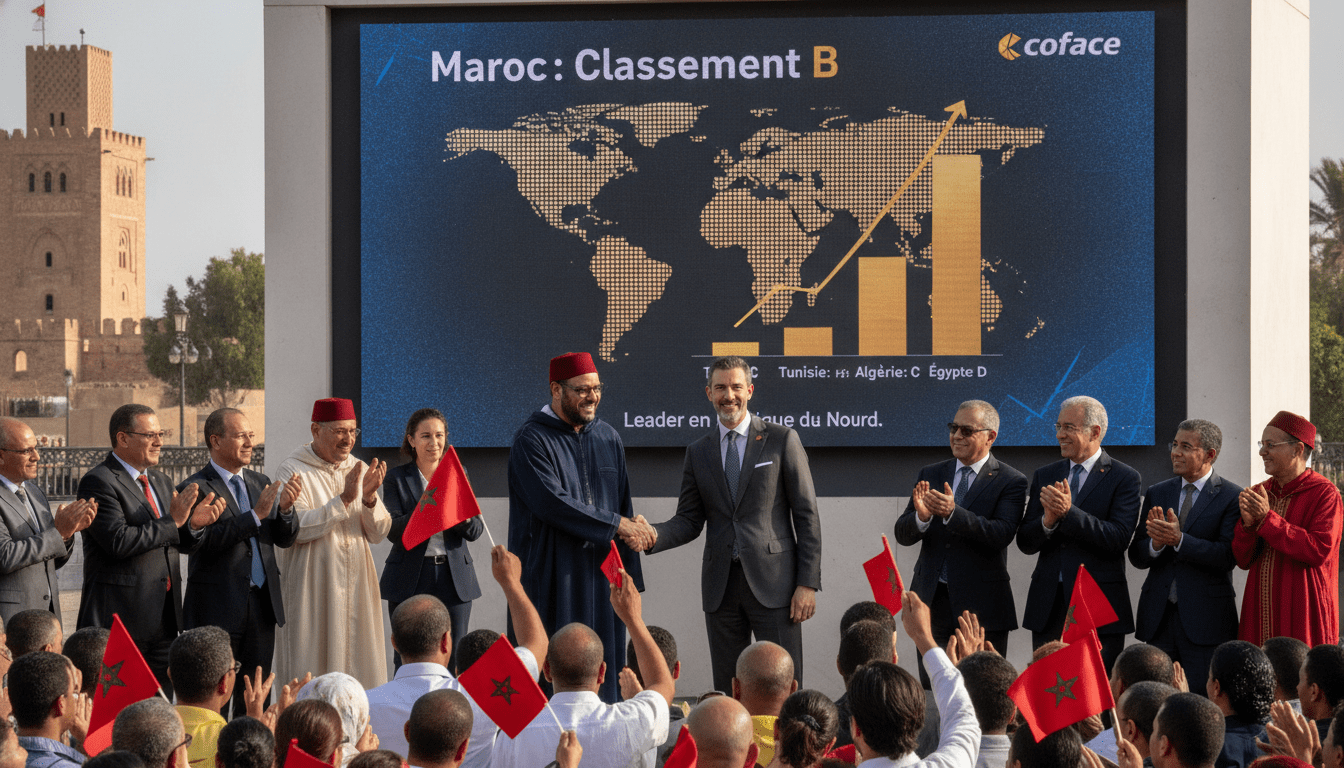 Maroc classé B par Coface en juin 2026, leader en Afrique du Nord