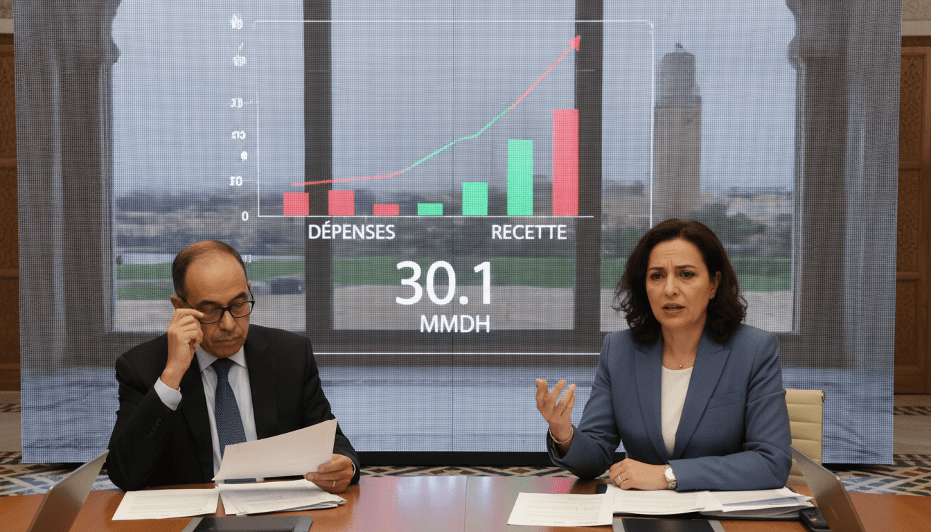 Maroc : déficit budgétaire 30,1 MMDH à fin mai 2026, dépenses supérieures aux recettes
