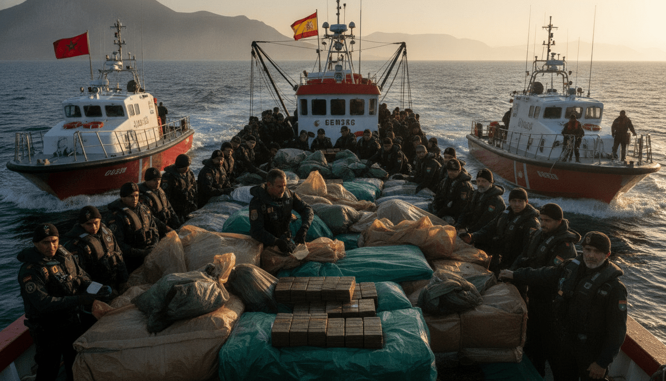 Maroc et Espagne saisissent 4,8 tonnes de hachich dans le détroit de Gibraltar