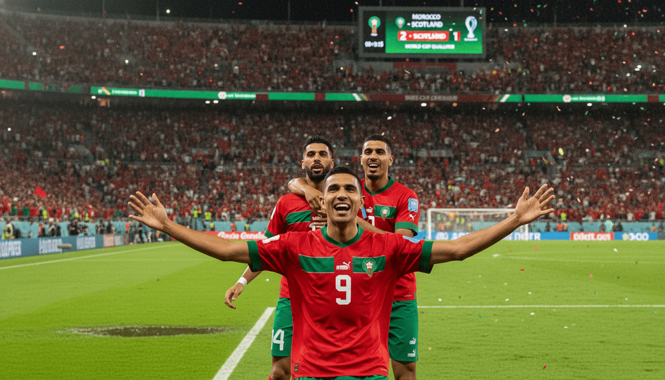Maroc vise la victoire contre l'Écosse en Coupe du Monde pour la qualification