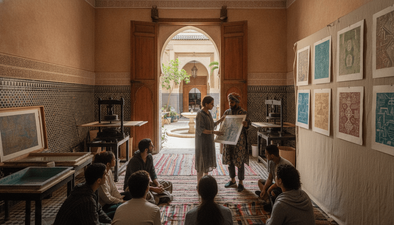 Master Impressions à La Maison Qantara valorise l'art contemporain marocain par aquagravure