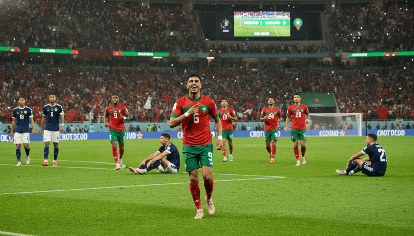 Mondial 2026 Maroc bat l'Écosse 1-0 Saibari inscrit le but le plus rapide