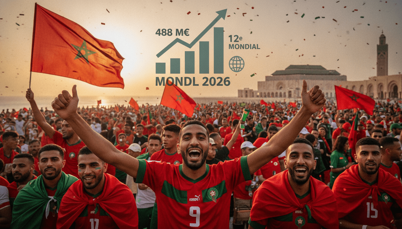 Mondial 2026 : Maroc, sélection arabe la plus valorisée à 488 M€, 12e mondiale
