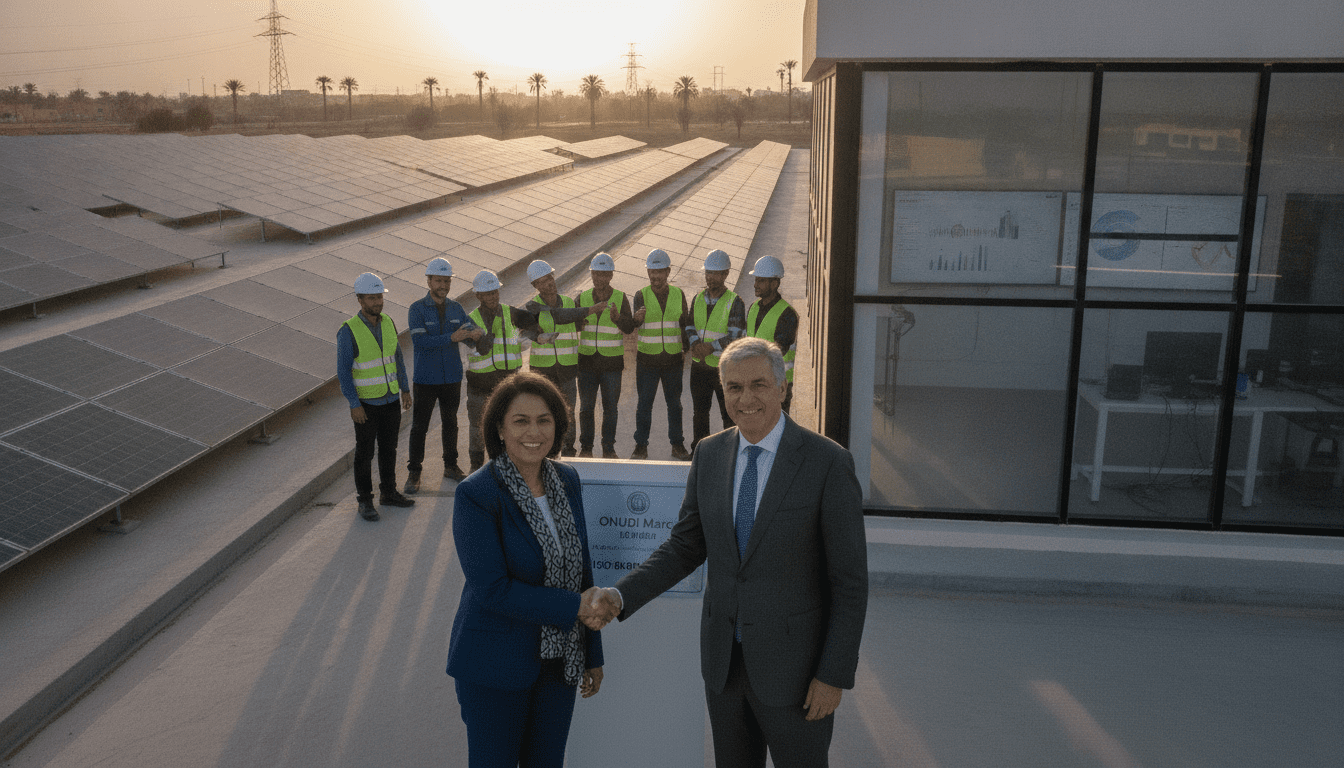 ONUDI Maroc certifié ISO 50001, 40% de l'électricité fournie par panneaux photovoltaïques