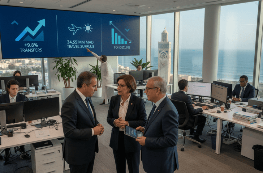  Office des Changes : transferts +9,8%, excédent voyages 34,55 MMDH, IDE en repli