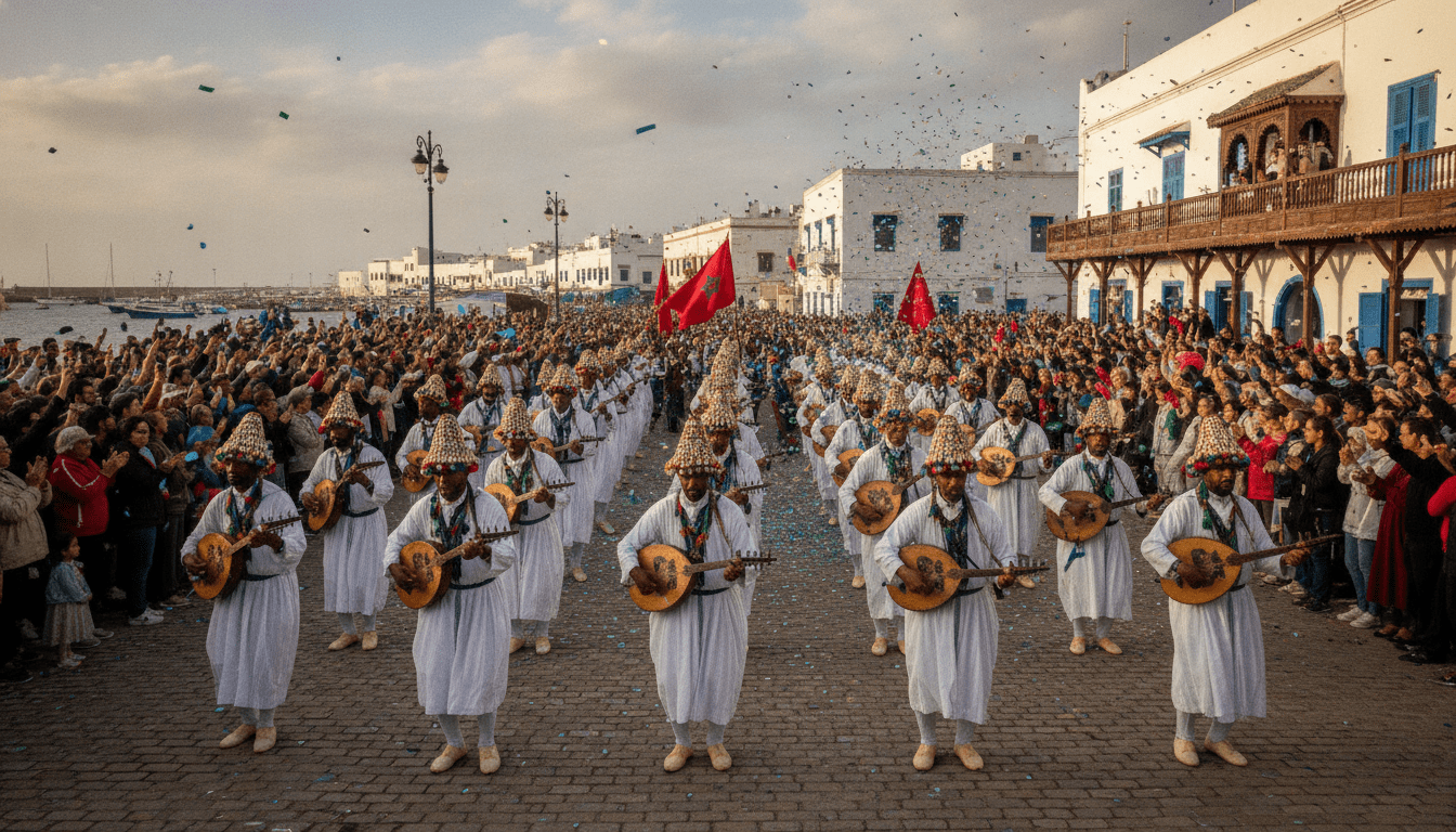 Ouverture du Festival Gnaoua et Musiques du Monde avec parade des Maâlems
