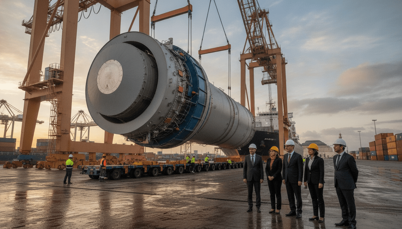 Port de Casablanca réceptionne une turbine de 495 tonnes pour centrale d'Al Wahda