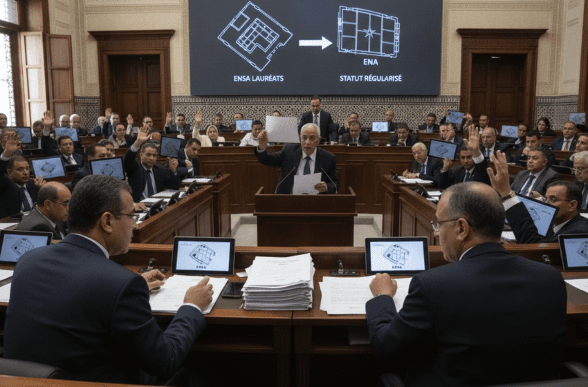  Projet de loi 06.26 régularise le statut des lauréats de l’ENSA et rétablit ENA