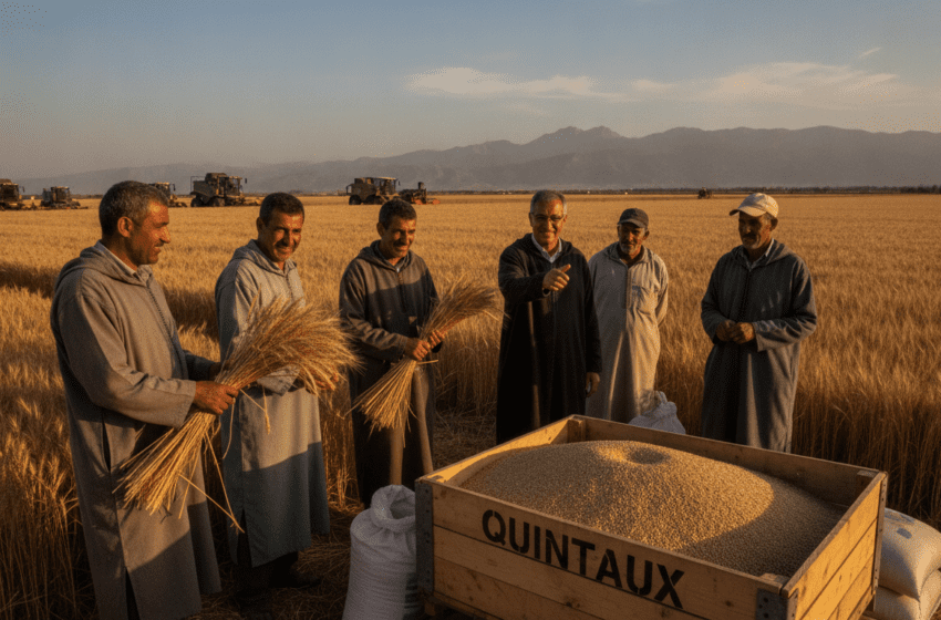  Rabat-Salé-Kénitra production céréalière 2025-2026 estimée à 14 millions de quintaux