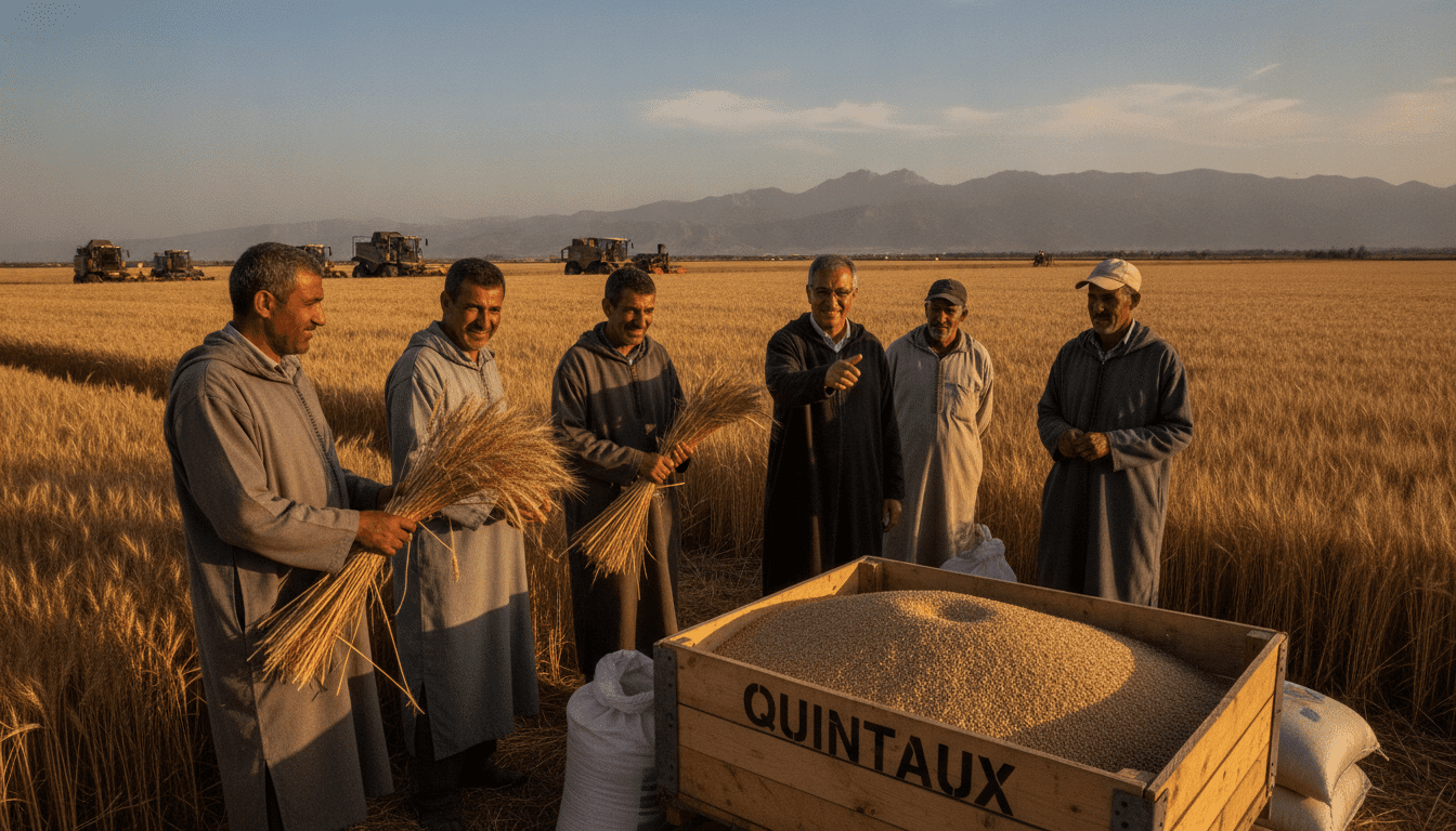 Rabat-Salé-Kénitra production céréalière 2025-2026 estimée à 14 millions de quintaux